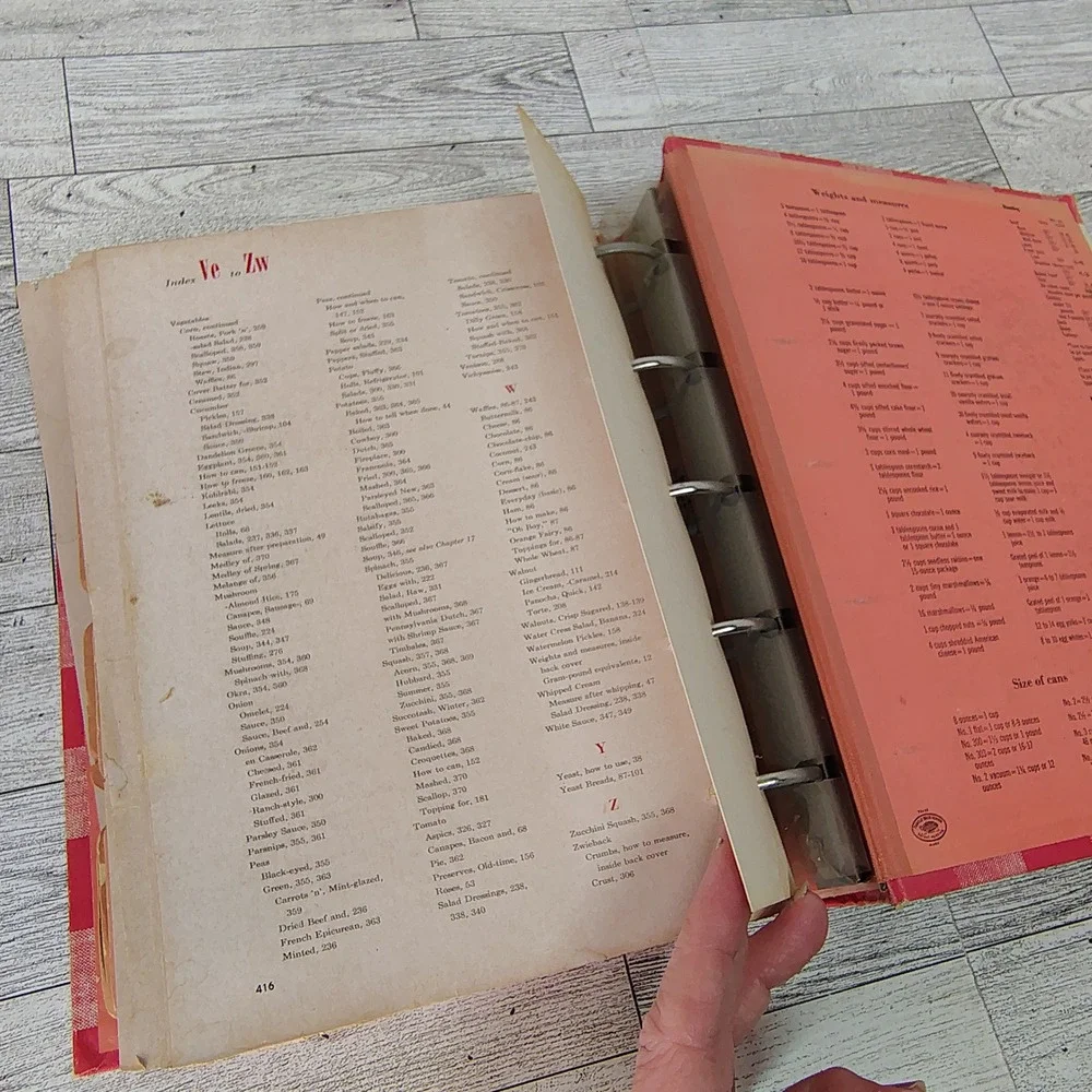 Vtg 1953 Better Homes And Gardens New Cookbook 1st Edition 7th Printing + Extras